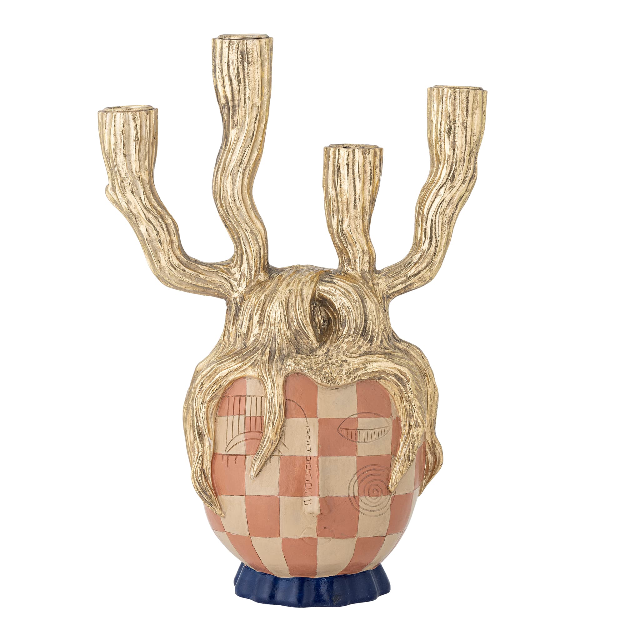 BLOOMINGVILLE Medusa ljusstake, guld, polyresin
