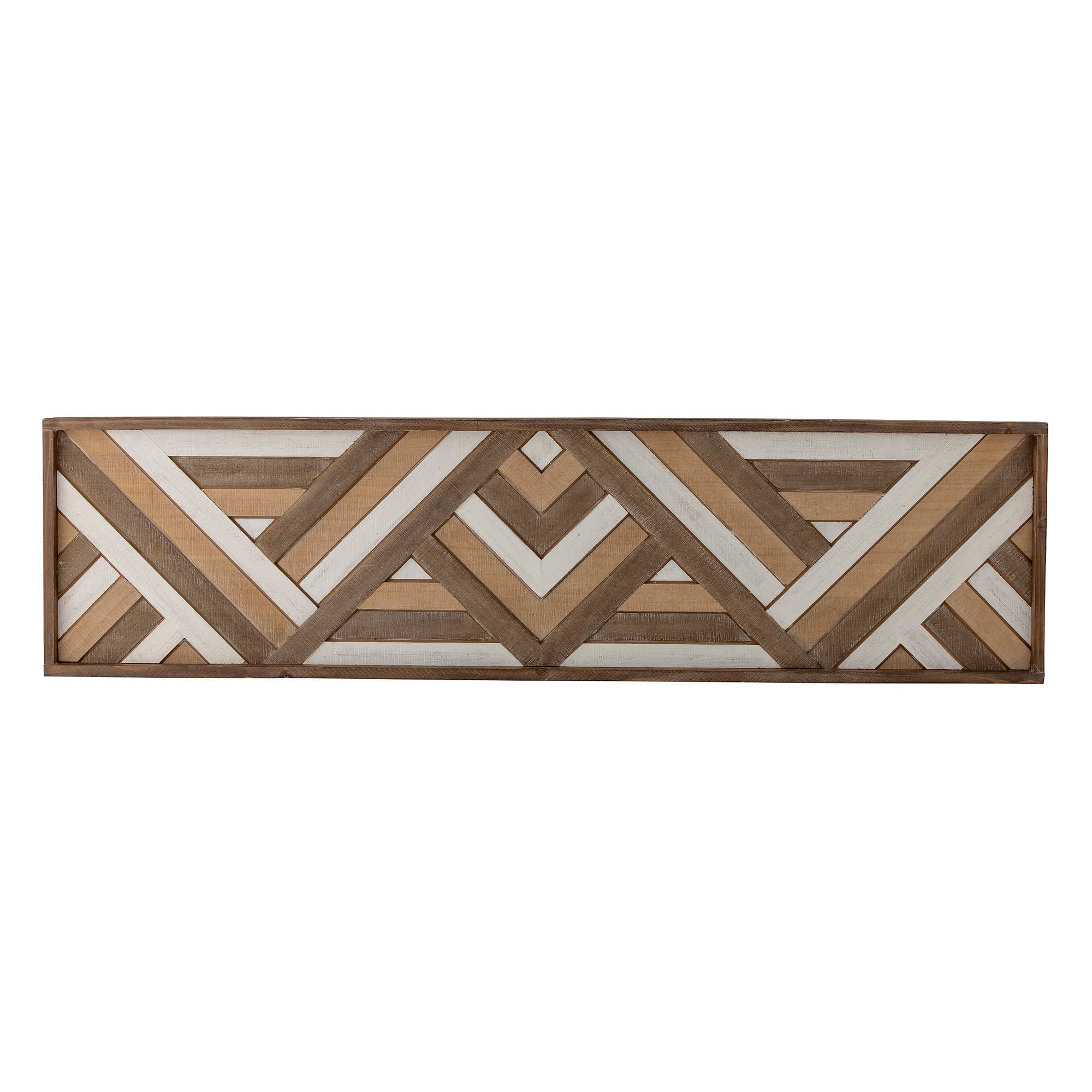CREATIVE COLLECTION Lunna väggdekoration, rektangulär - brun MDF (122x33)