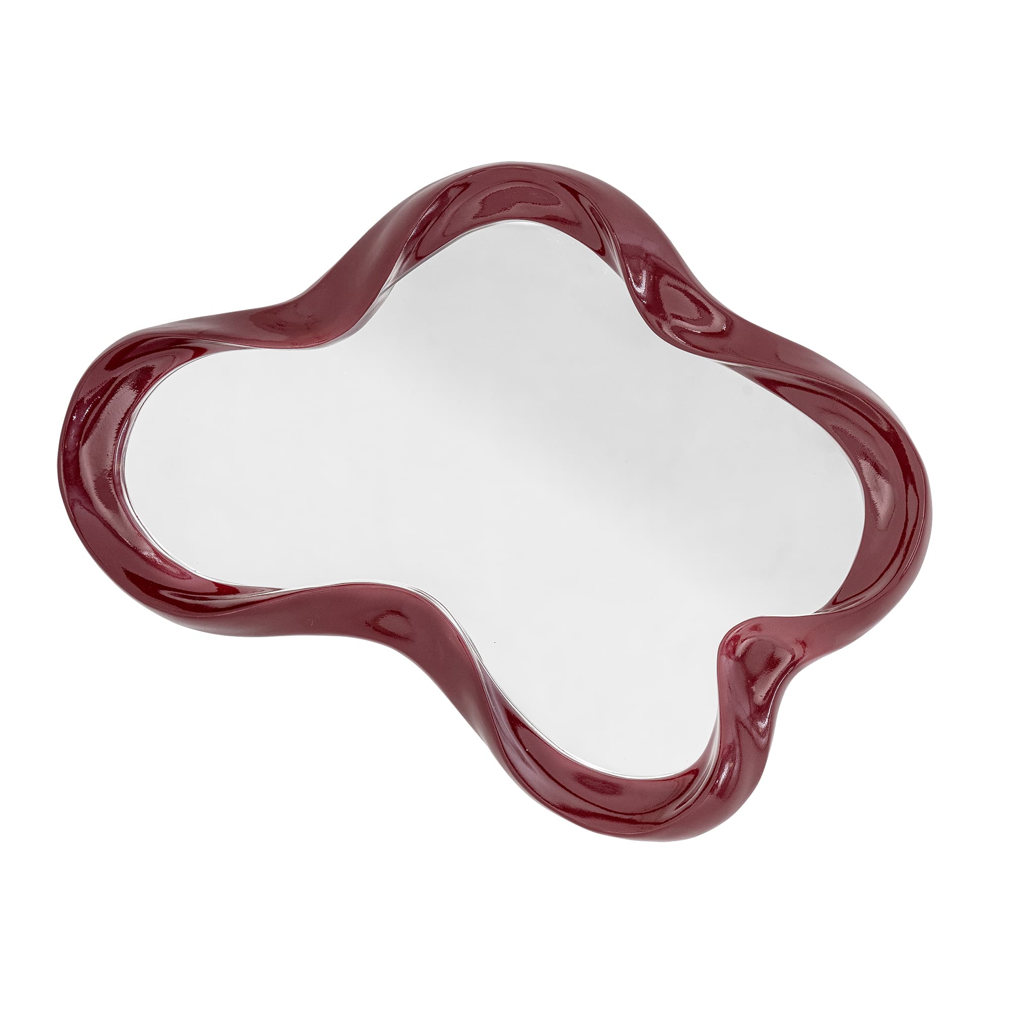 BLOOMINGVILLE Violeta väggspegel, röd, polyresin (L47xH61,5xB7 cm)