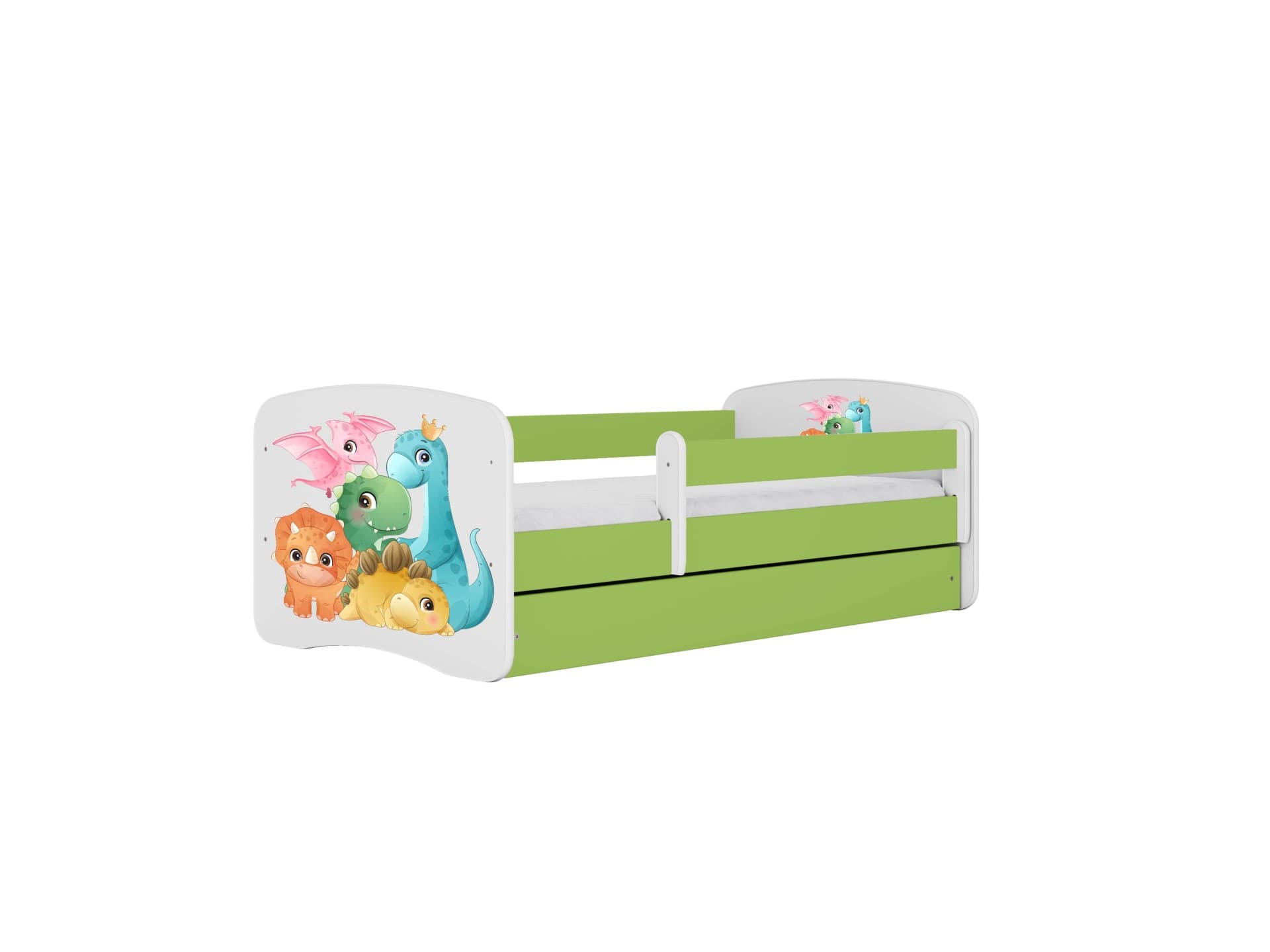 KOCOT KIDS Bed babydreams gröna små dinos utan låda med madrass 180/80