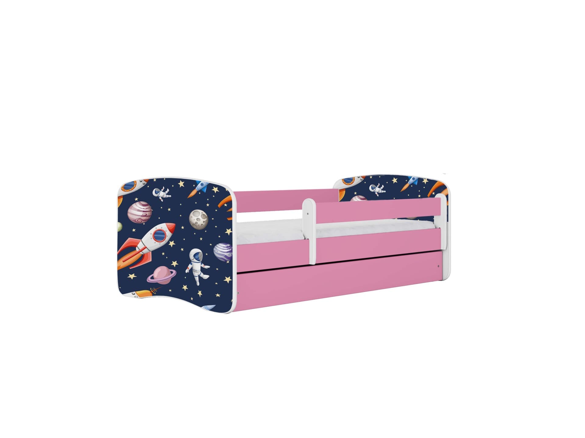 KOCOT KIDS Säng babydreams rosa kosmos med låda och madrass 140/70
