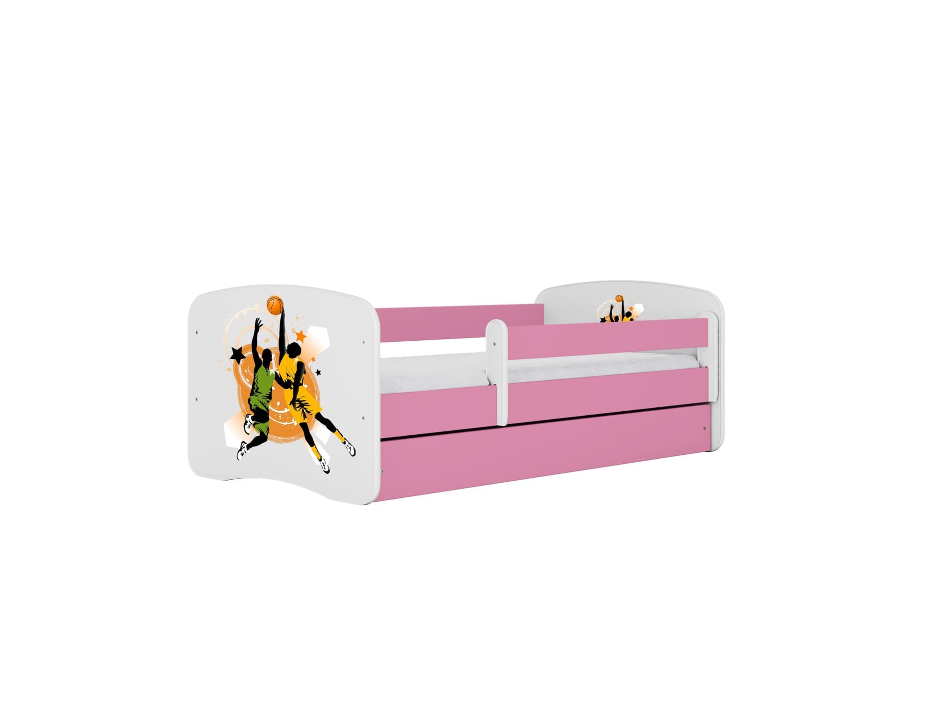 KOCOT KIDS Säng babydreams rosa basket med låda med madrass 160/80