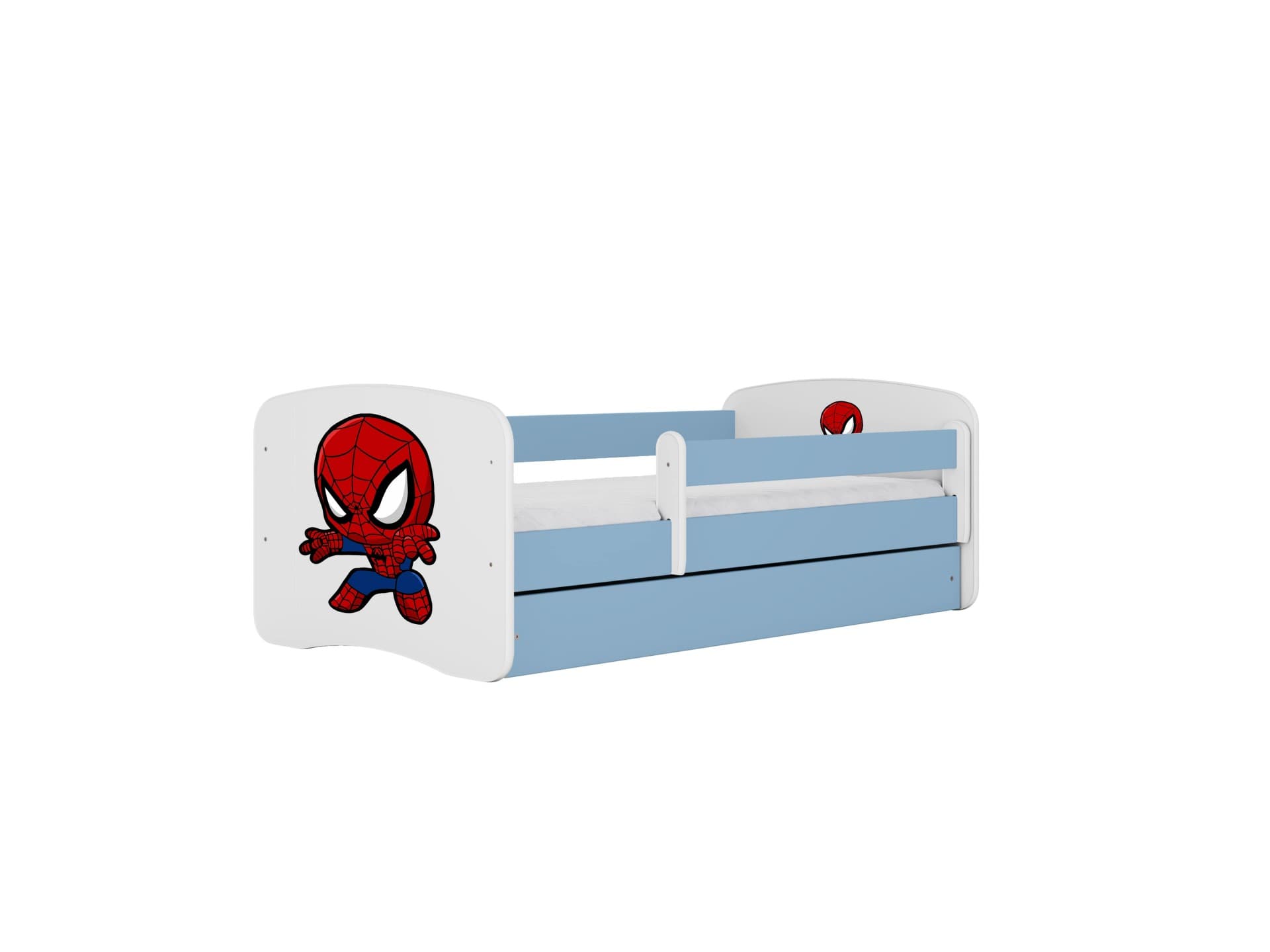 KOCOT KIDS Säng babydreams blå spiderman med låda med madrass 140/70
