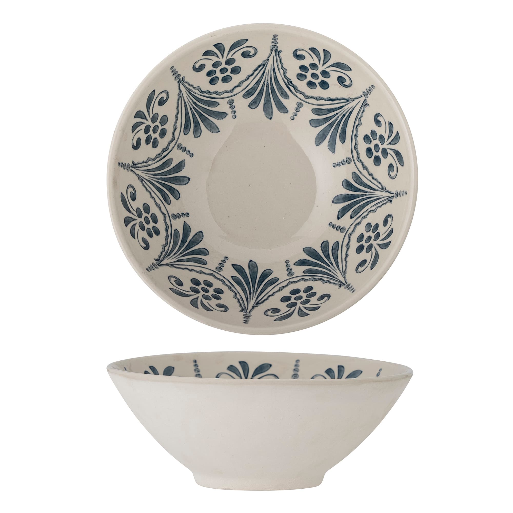BLOOMINGVILLE Heikki Skål, Blå, Stengods, D26,5xH11 cm