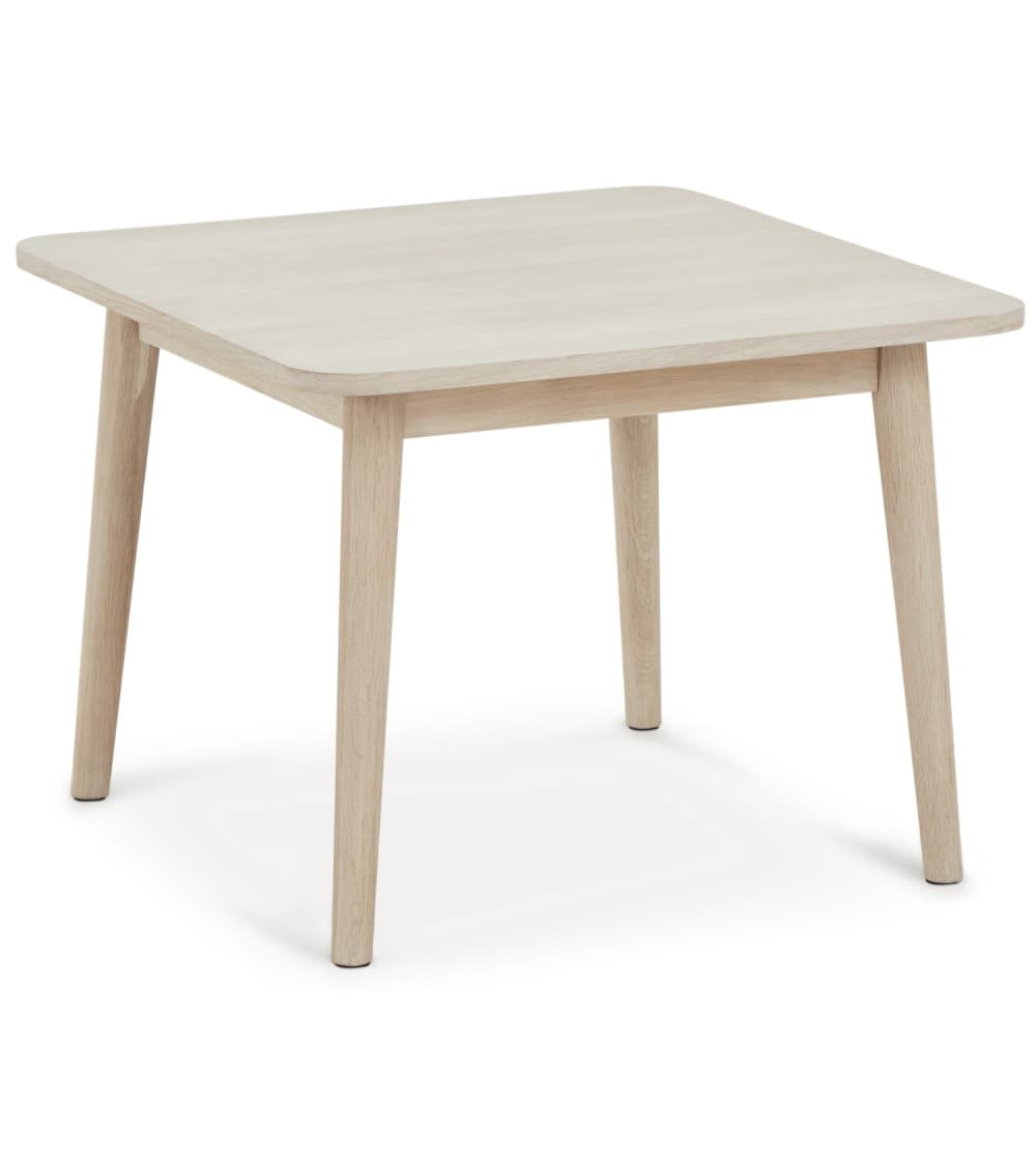 Nyborg soffbord, fyrkantigt - vitoljad ekfanér och trä (70x70)