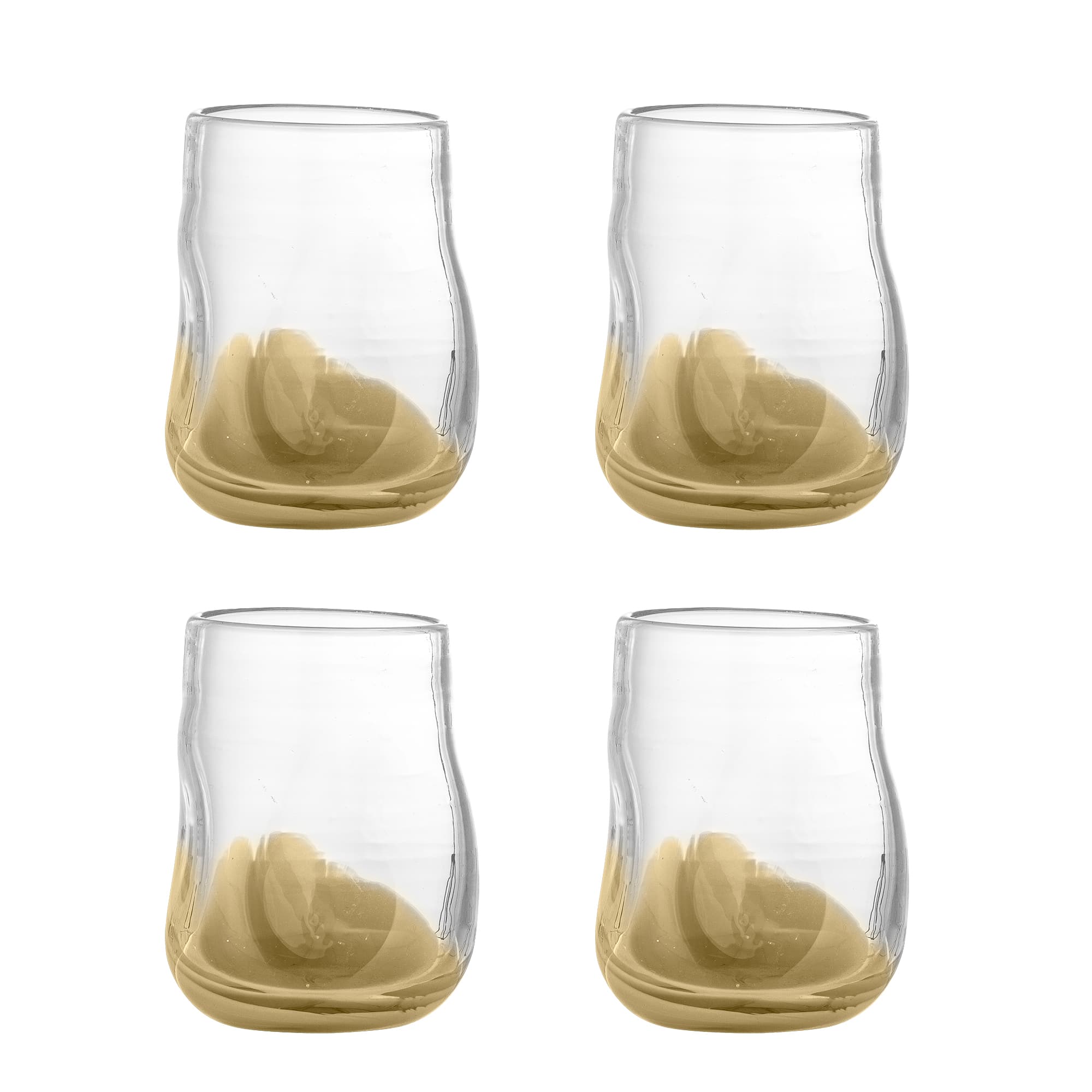 BLOOMINGVILLE Ballard Dricksglas, Natur, Glas (D8xH9 cm, Set om 4)
