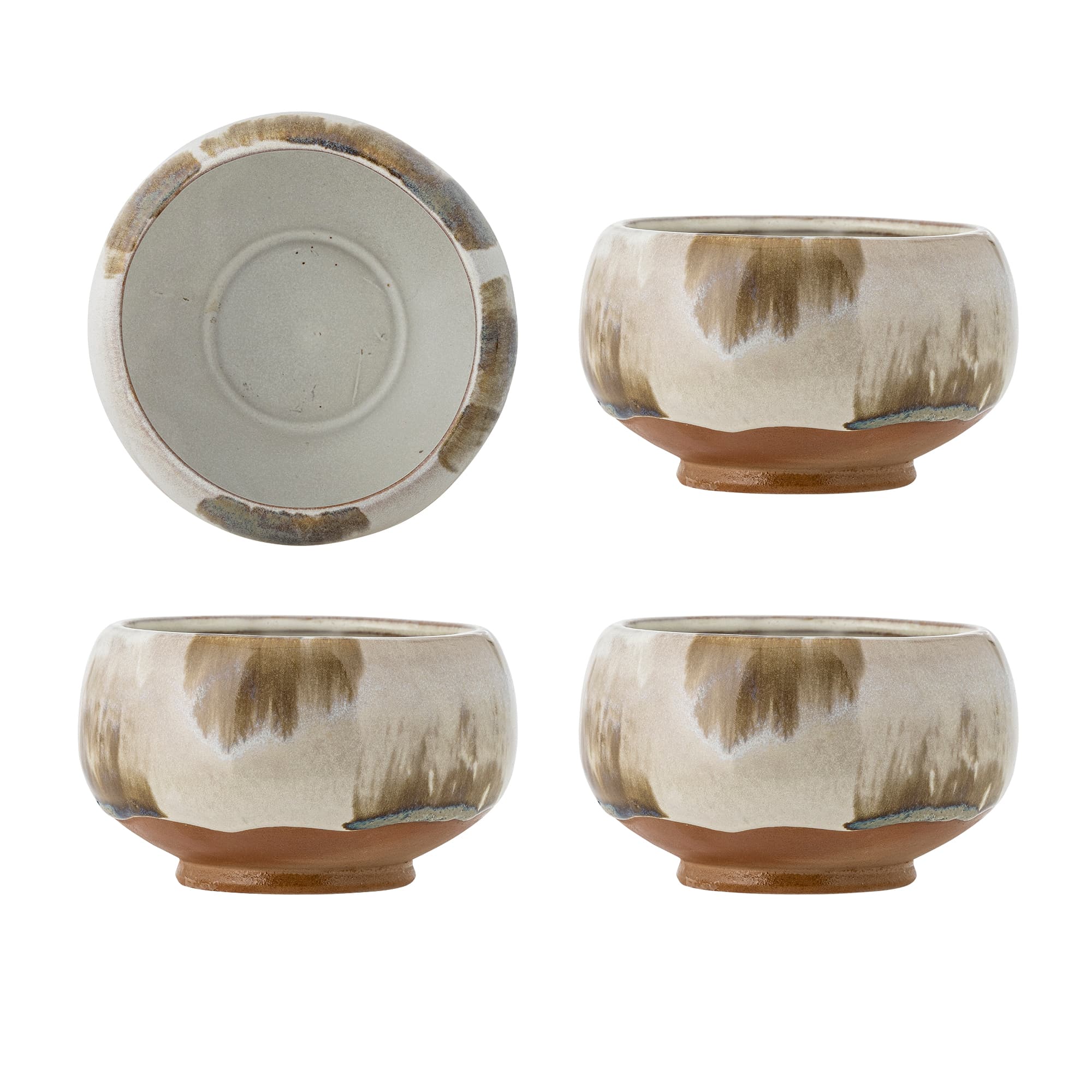 BLOOMINGVILLE Jadeskål, Naturfärgad, Stengods (D12xH7,5 cm, Set om 4)