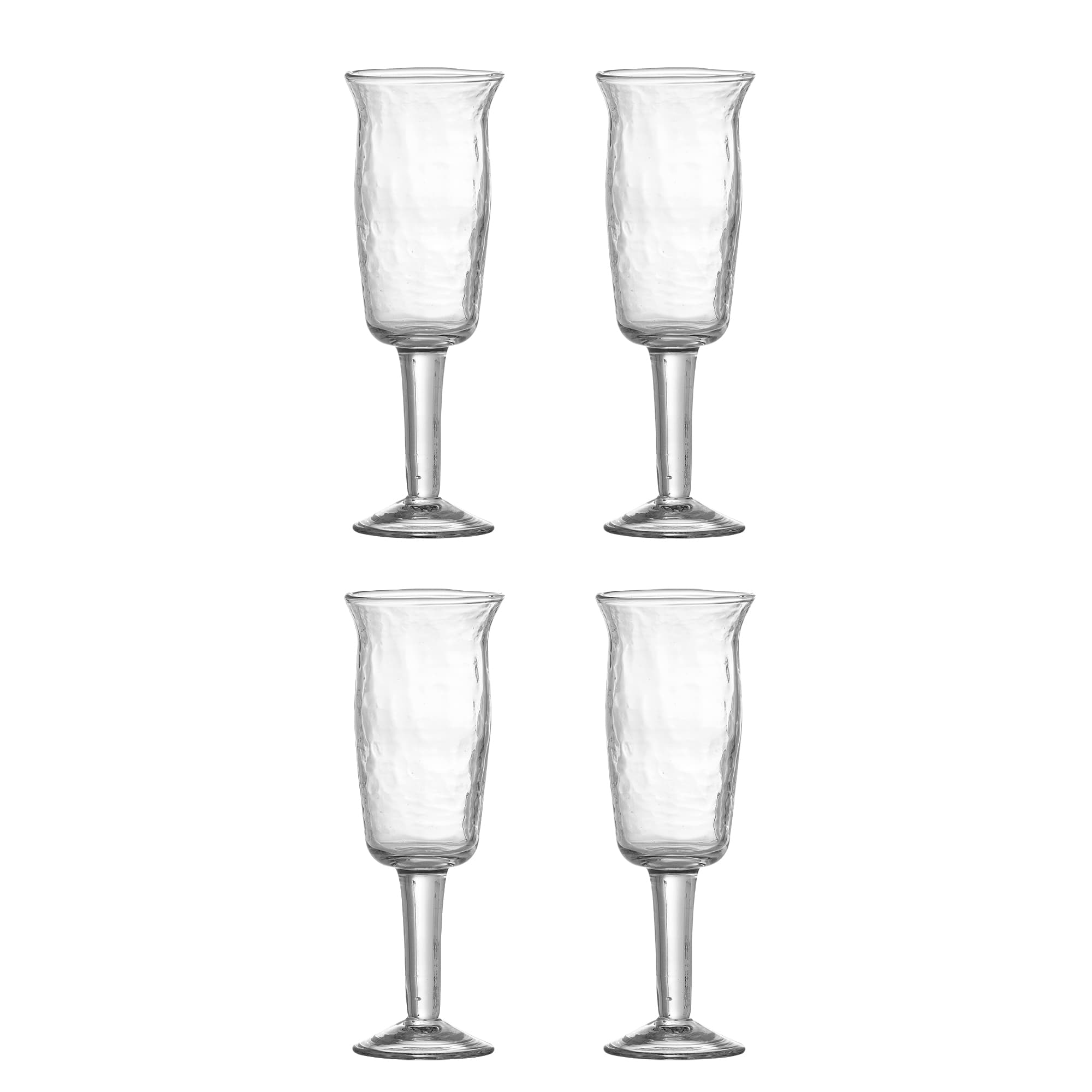 BLOOMINGVILLE Asha vinglas, klart, återvunnet glas (D6xH17,5 cm, set om 4)