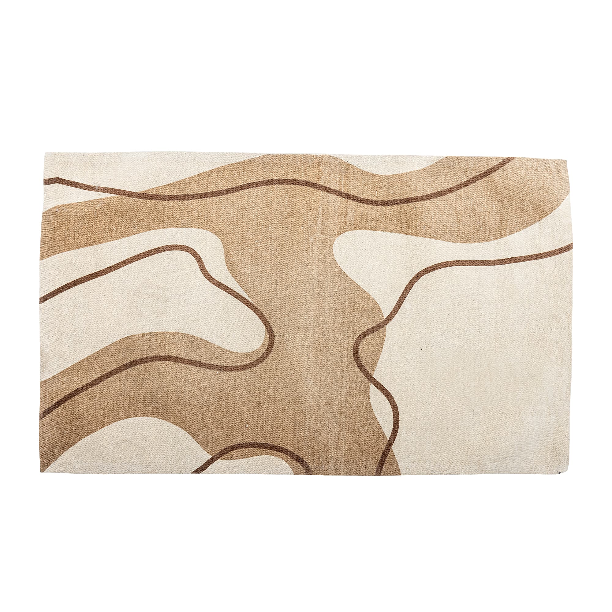 BLOOMINGVILLE Volano matta, rektangulär - beige och brun bomull (150x90)
