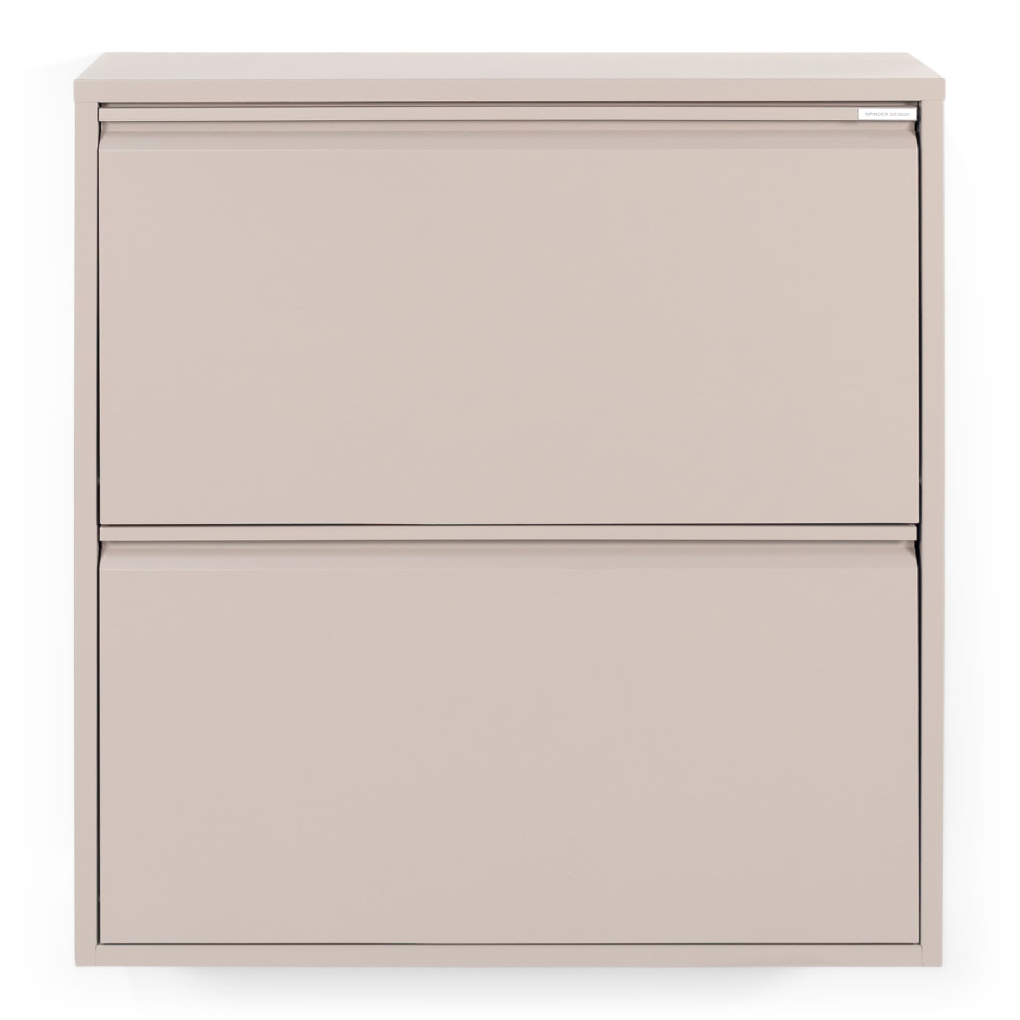 SPINDER DESIGN Billy 2 skoskåp, w. 2 dörrar - silkeslent taupe stål