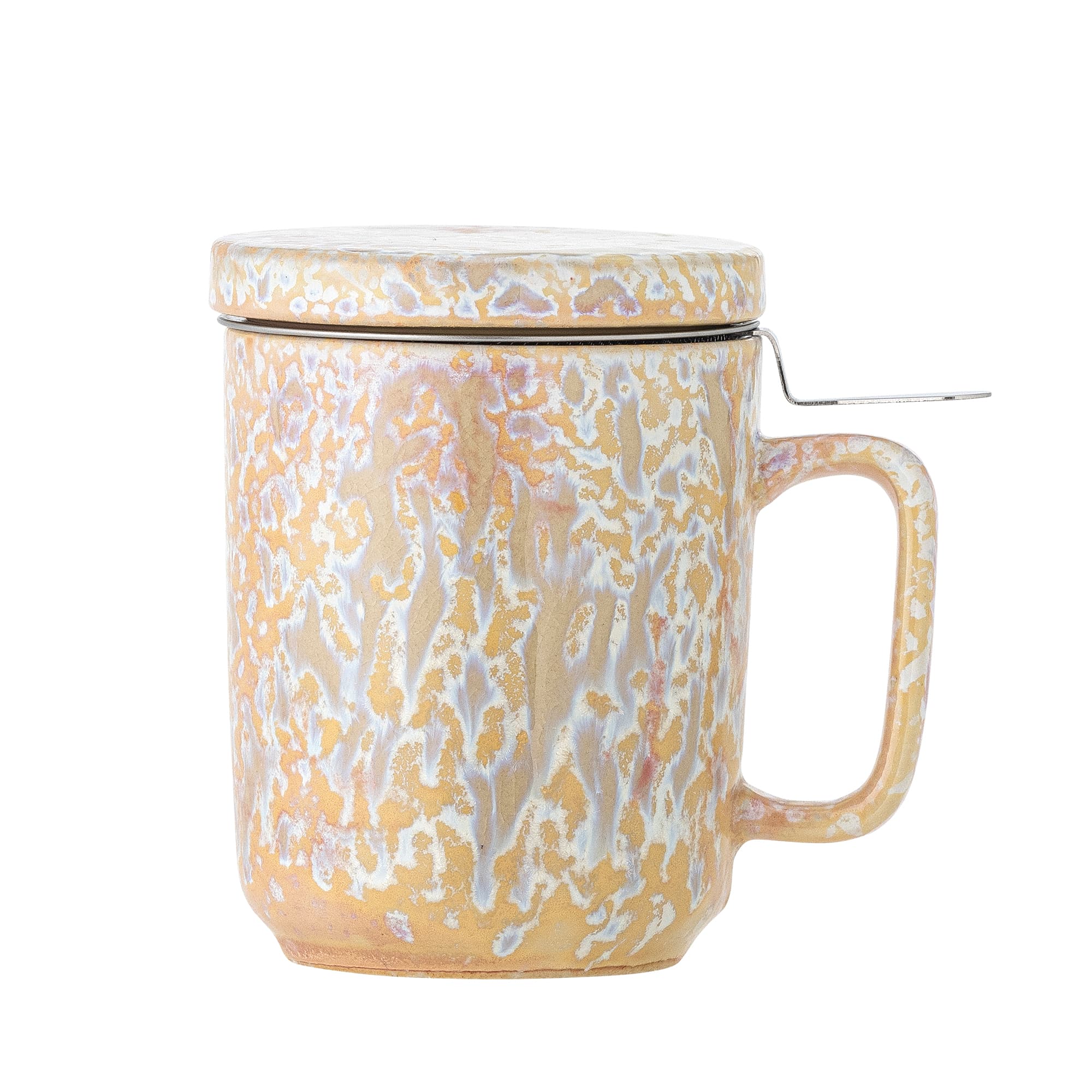 CREATIVE COLLECTION Yuma mugg med lock och tekopp, Natur, Stengods