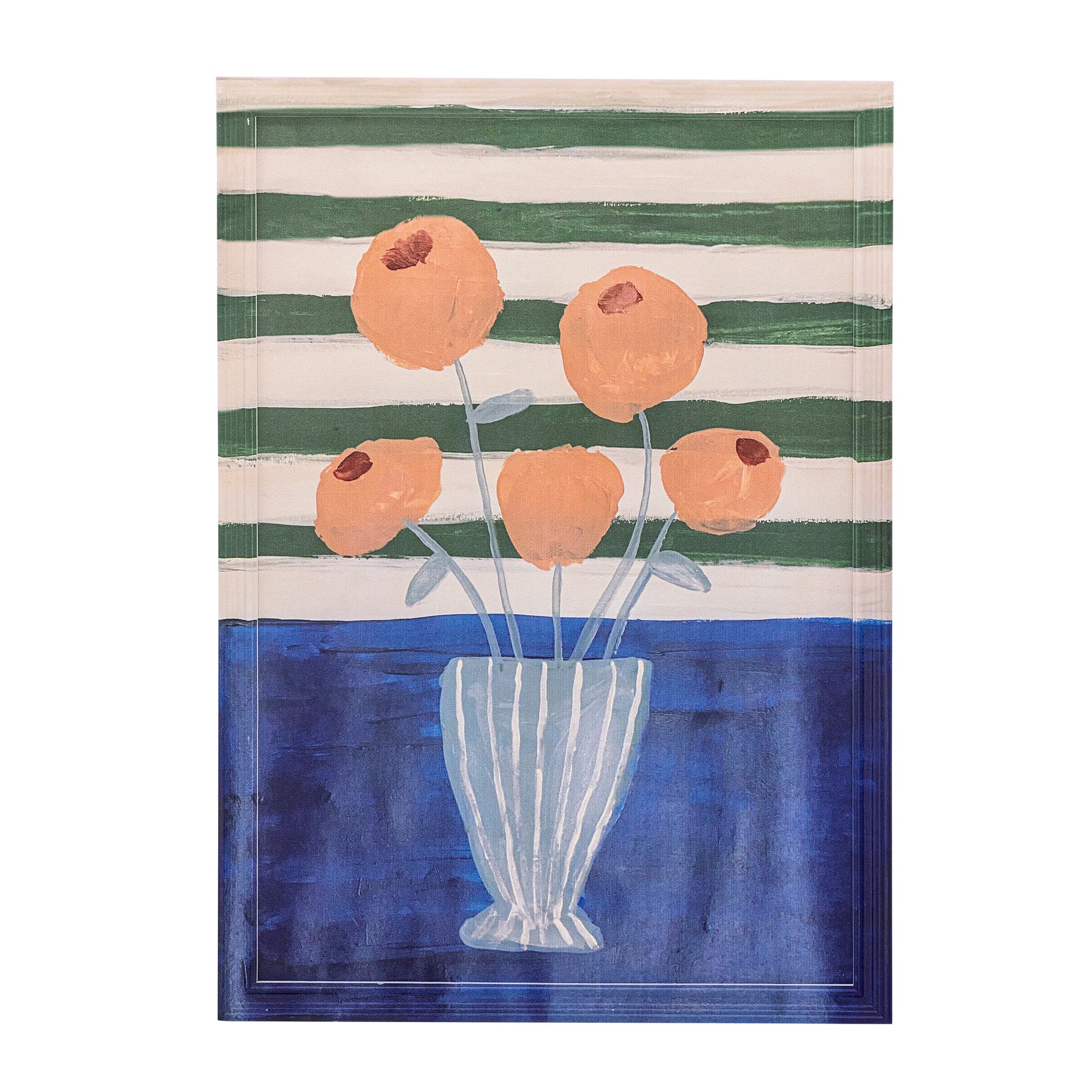 KREATIV KOLLEKTION Florinda Illustration med ram, Blå, Furu (L50xH70xB3 cm)