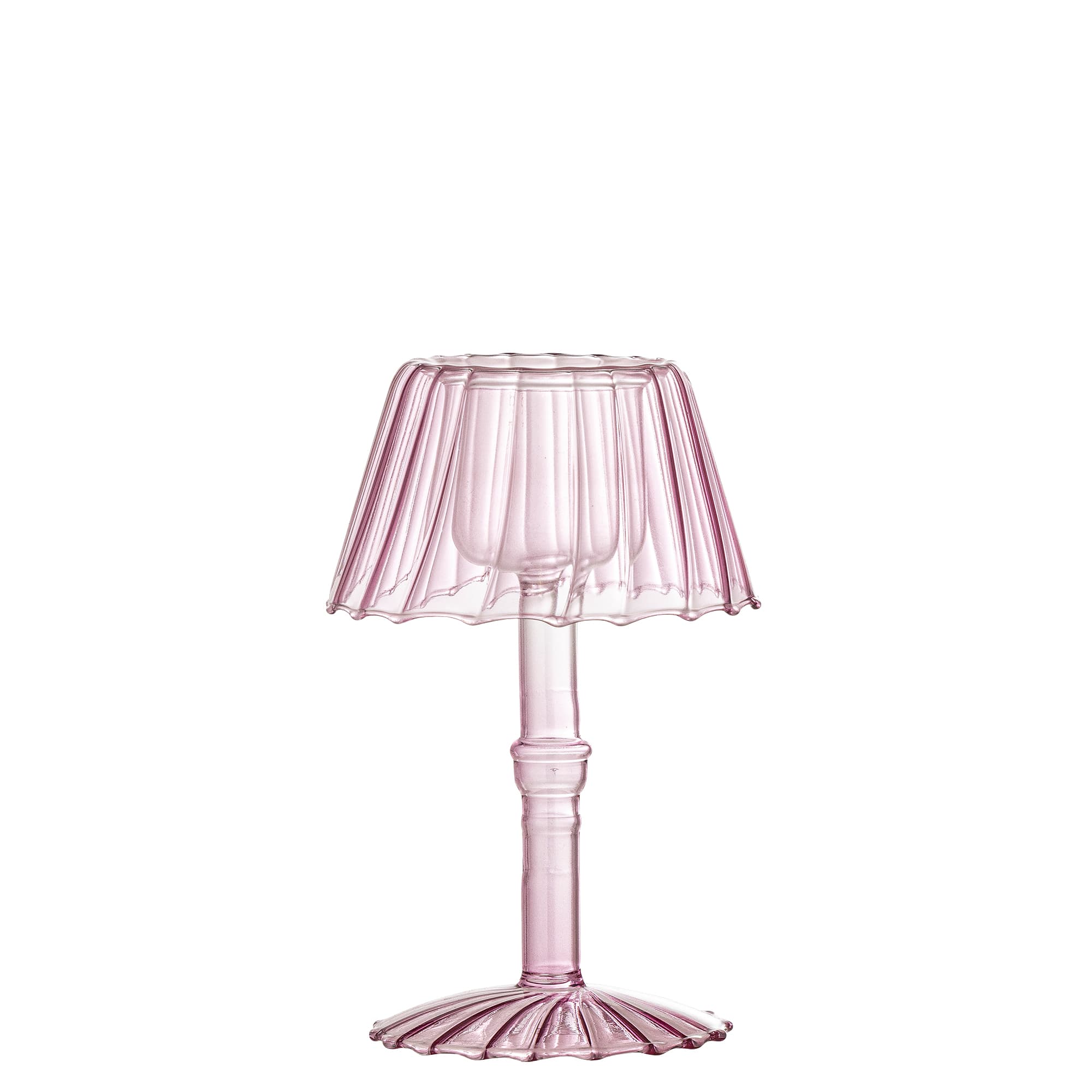 BLOOMINGVILLE Cisco värmeljushållare, rosa, glas