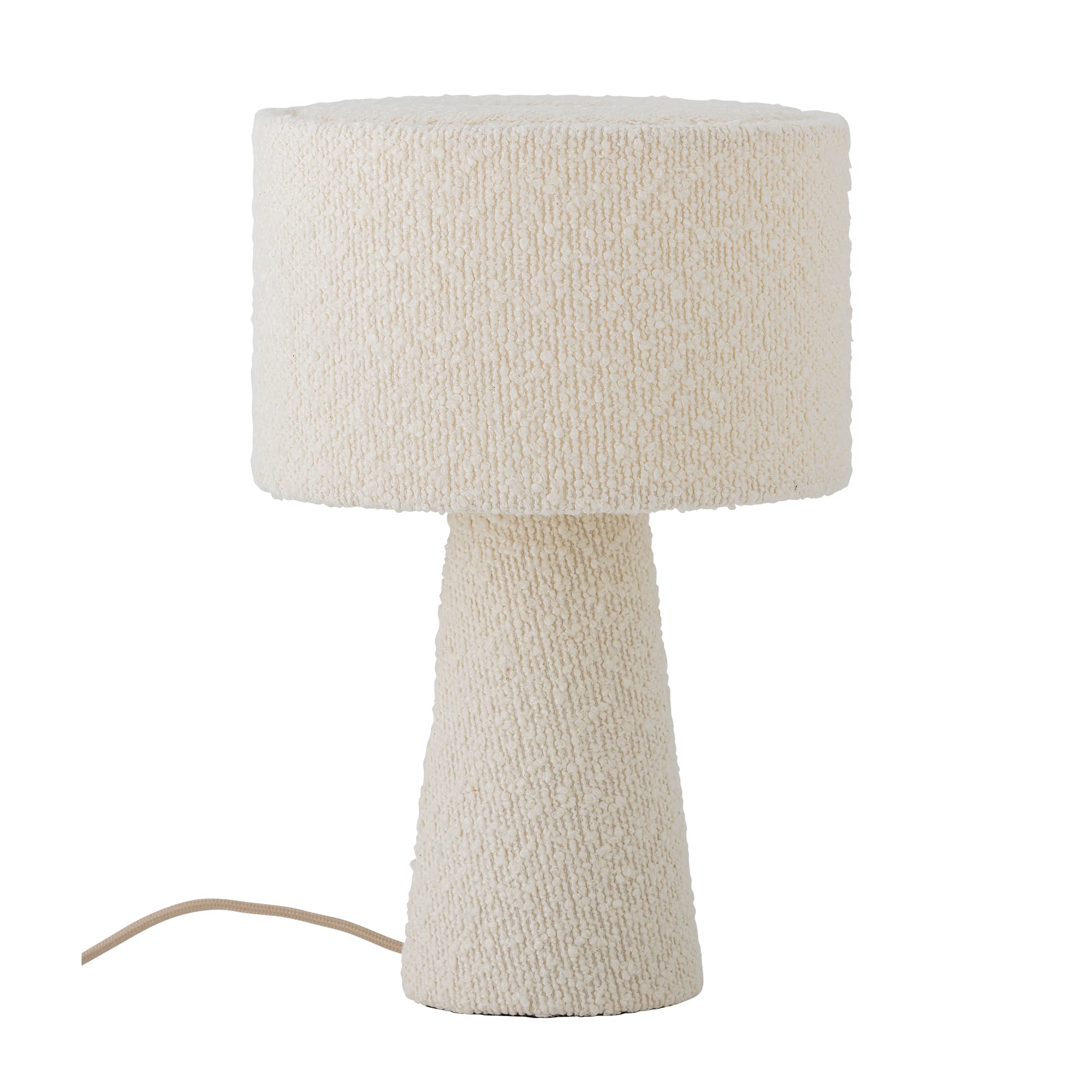 BLOOMINGVILLE Emmie bordslampa, vit, polyester (D20xH30 cm)