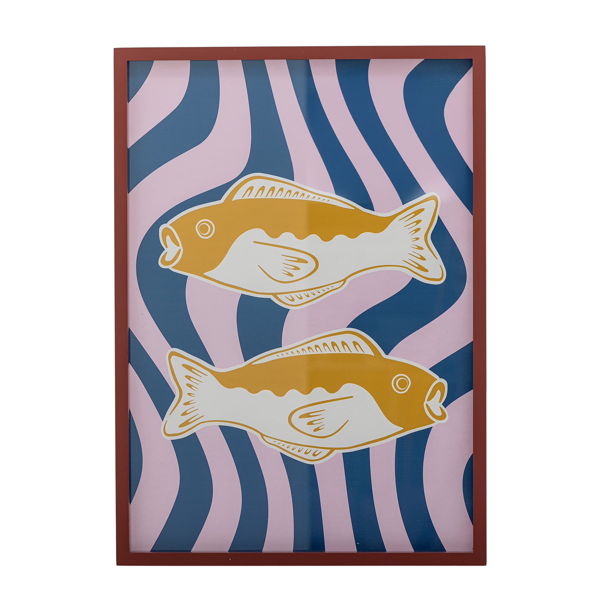 BLOOMINGVILLE Remy Illustration med ram, Rosa, Tall (L50xH70xB2,5 cm)
