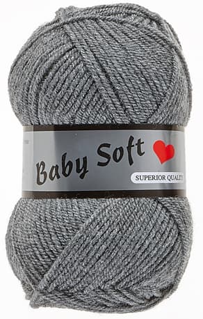 Baby Soft Garn Lammy -  Mjuk Baby Garn Fv 002 Kolgrå