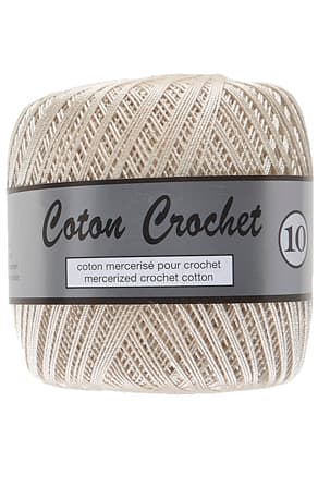 Merceriserat Bomullsgarn Coton Crochet Lammy Yarn Fv 016 Ecru