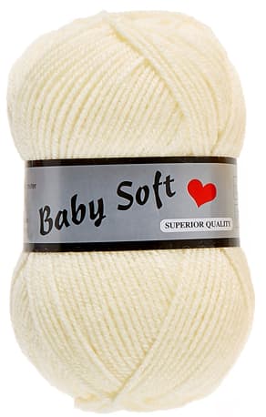 Baby Soft Garn Lammy -  Mjuk Baby Garn Fv 016 Benvit