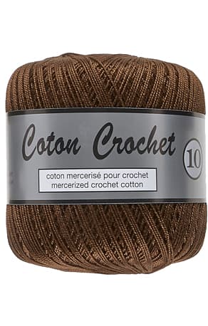 Merceriserat Bomullsgarn Coton Crochet Lammy Yarn Fv 017 Brun