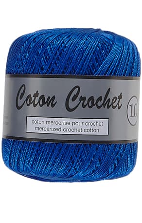 Merceriserat Bomullsgarn Coton Crochet Lammy Yarn Fv 039 Marin Blå