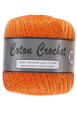 Merceriserat Bomullsgarn Coton Crochet Lammy Yarn Fv 041 Orange