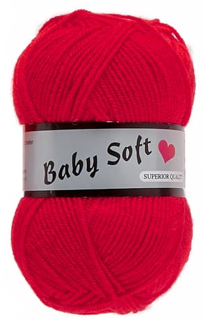 Baby Soft Garn Lammy -  Mjuk Baby Garn Fv 043 Röd