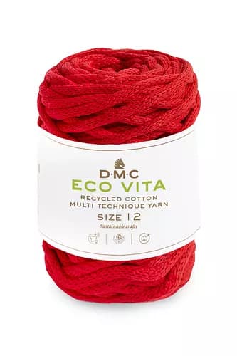 Garn DMC Eco Vita 12 250 G Fv 5 Röd