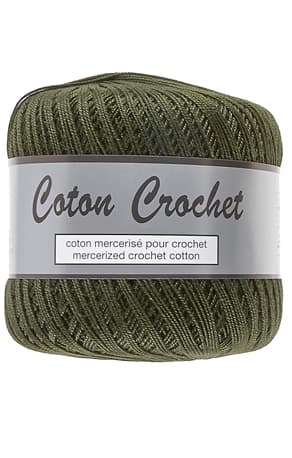 Merceriserat Bomullsgarn Coton Crochet Lammy Yarn Fv 072 Oliven