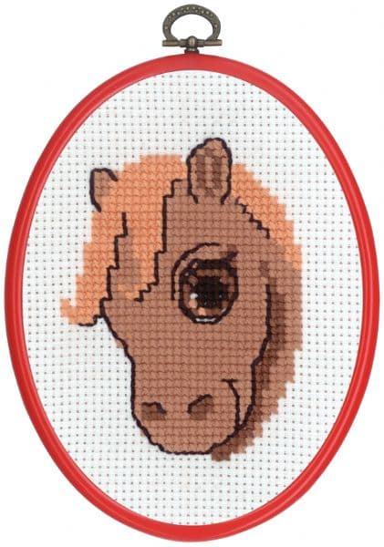 Broderi - Räknar broderi för barn - 92-8391 med Häst