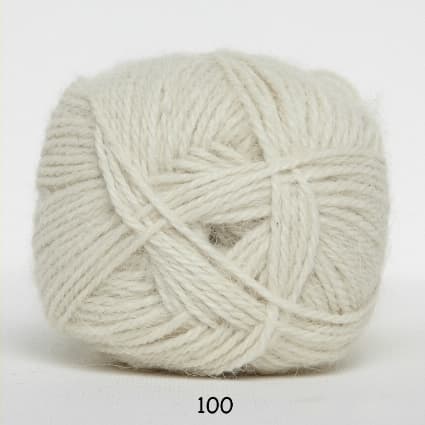 Hjerte Alpaca - Alpaca ullgarn -  fv 100 råvit