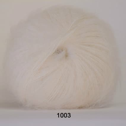 Hjertegarn Silk Kid Mohair Garn - fv 1003 Råvit