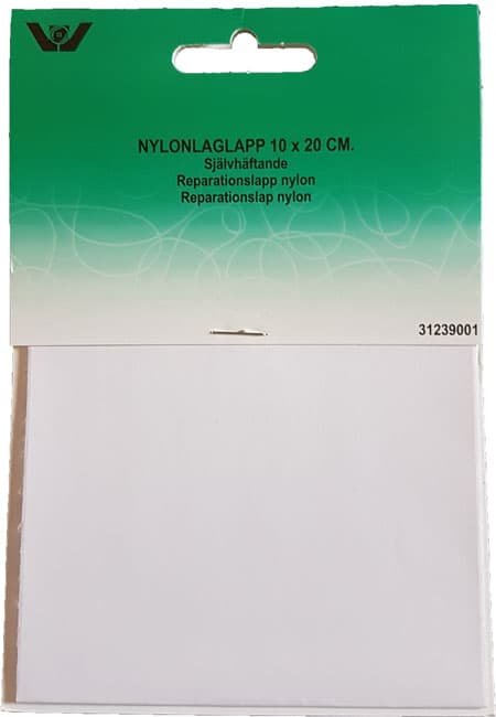 Reparationslapp Självhäftande Nylon 10 x 20 cm - Vit
