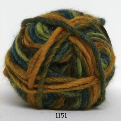 Hjertegarn naturull Garn - fv 1151 Flerfarvet