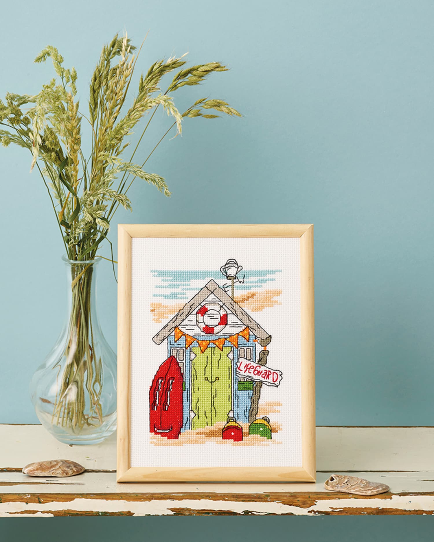 Permin Broderi - Broderi med Badhus Lifeguard - 13-3427