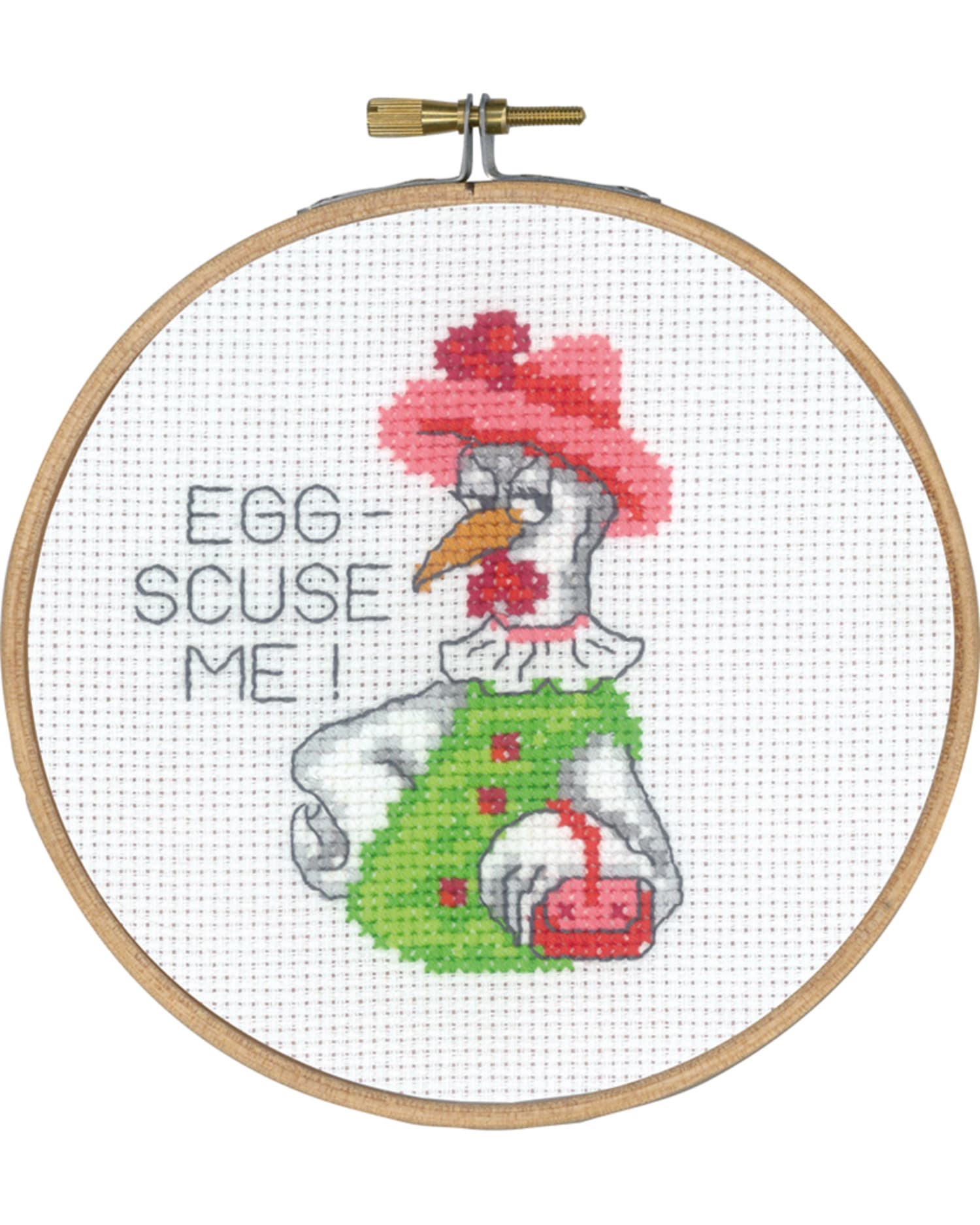 Broderikit Permin Med Egg-scuse me - 13-4120