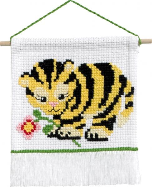 Broderi - Räknar broderi för barn - 13-9721 med Tiger