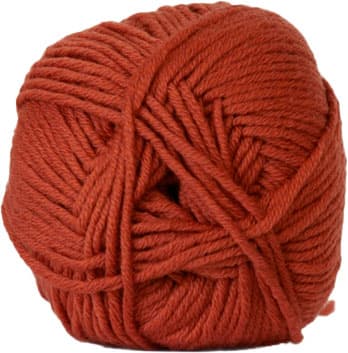 Hjertegarn Merino Cotton - fv 1343 Rust Röd