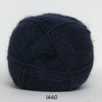 Hjerte Alpaca - Alpaca ullgarn - fv 1660 Mörk Blå