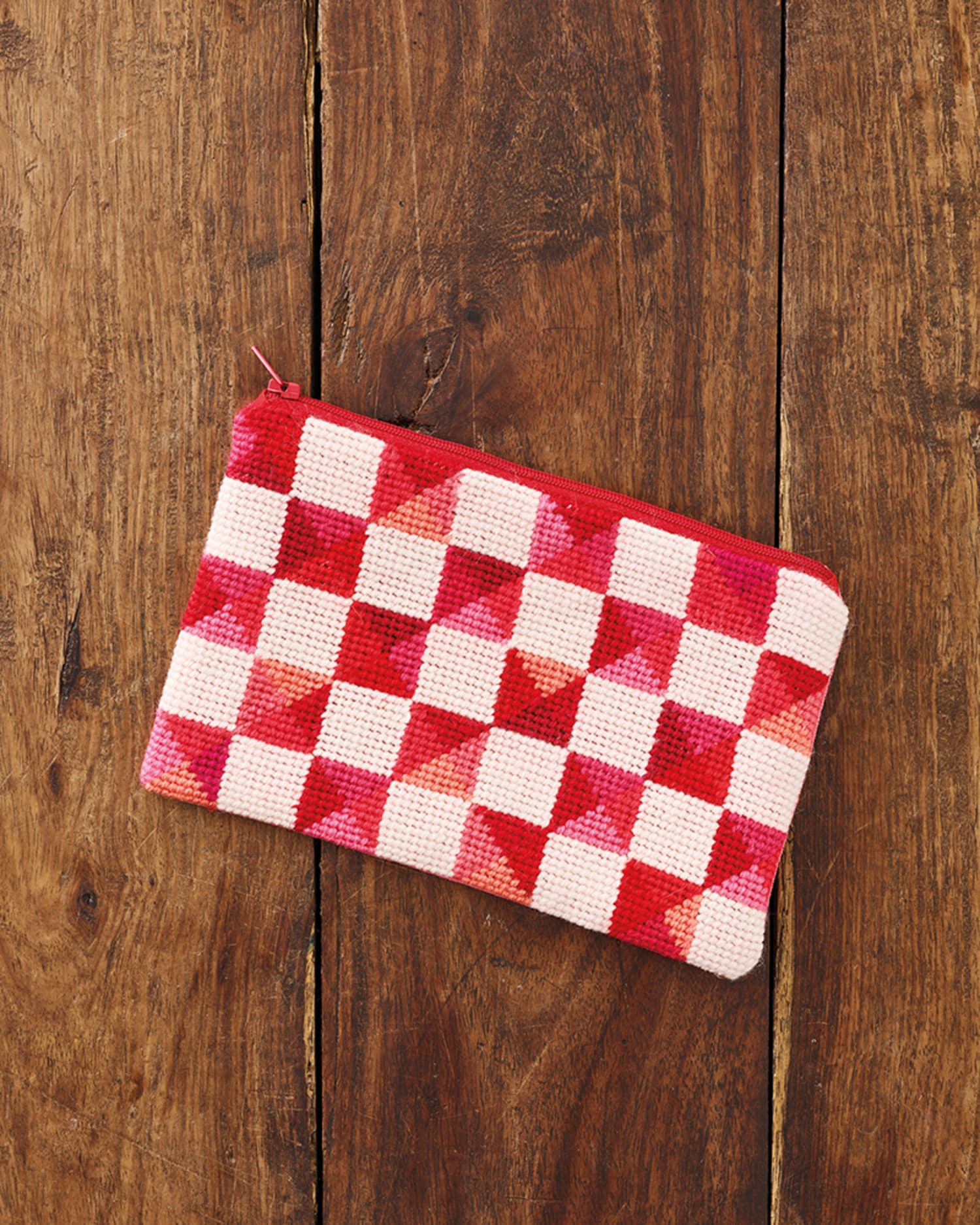 Permin Broderikit - Broderad Plånbok i Rutor - 19-3452