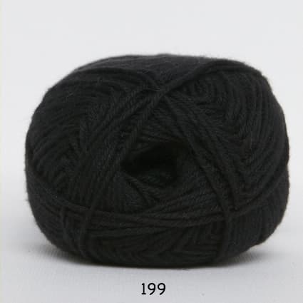 Cotton 8/4 - Bomullsgarn - Virkgarn -  fv 199 Svart