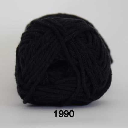 Cotton 8/8 Hjertegarn - fv 1990 Svart