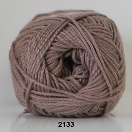 Cotton nr. 8- Bomullsgarn - Virkgarn -  fv 2133 Ljus Brun