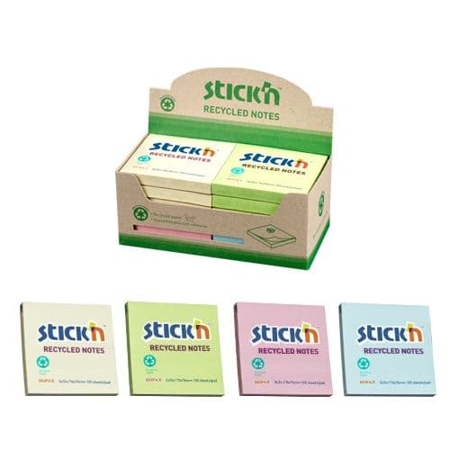Självhäftande Post-it - Anteckningsblock 76x76 100 ark Assorted 12 Pack