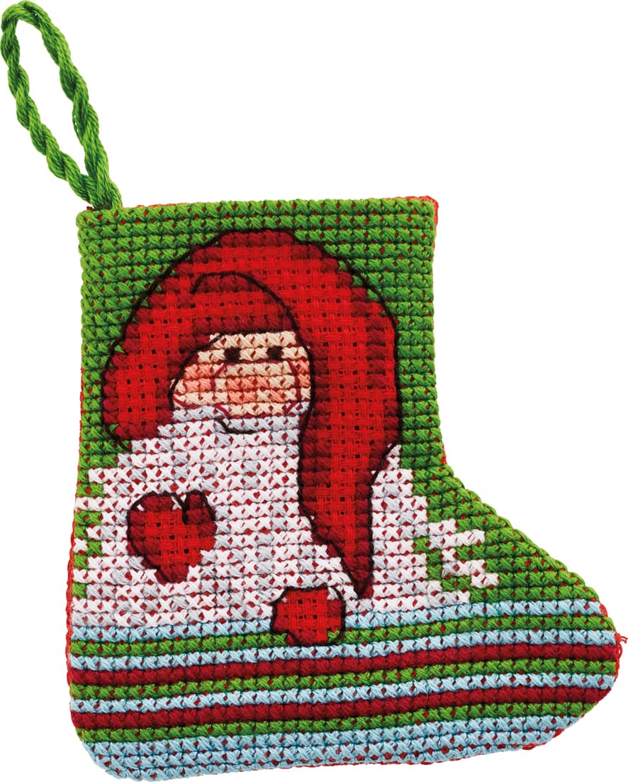 Julbroderi - Minipaket Jul med tomte - 01-2242