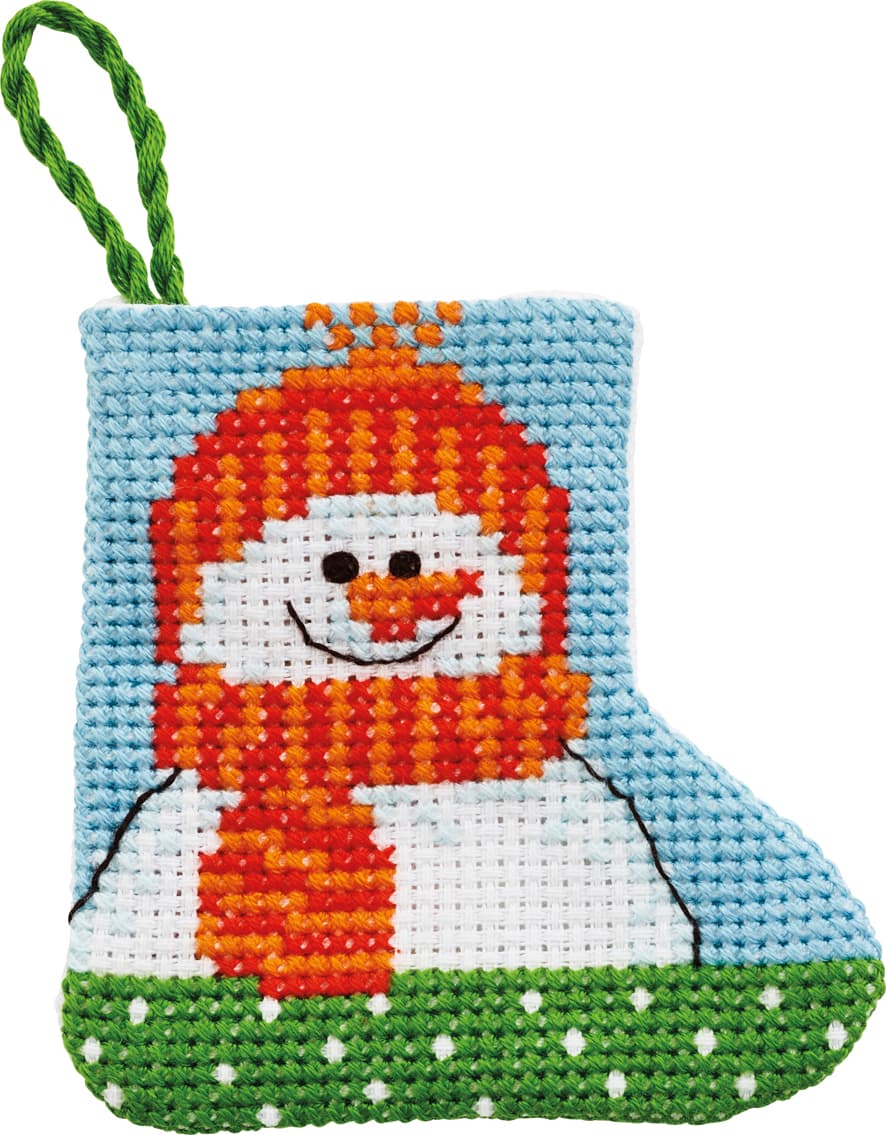 Julbroderi - Minipack Jul med snögubbe - 01-2244