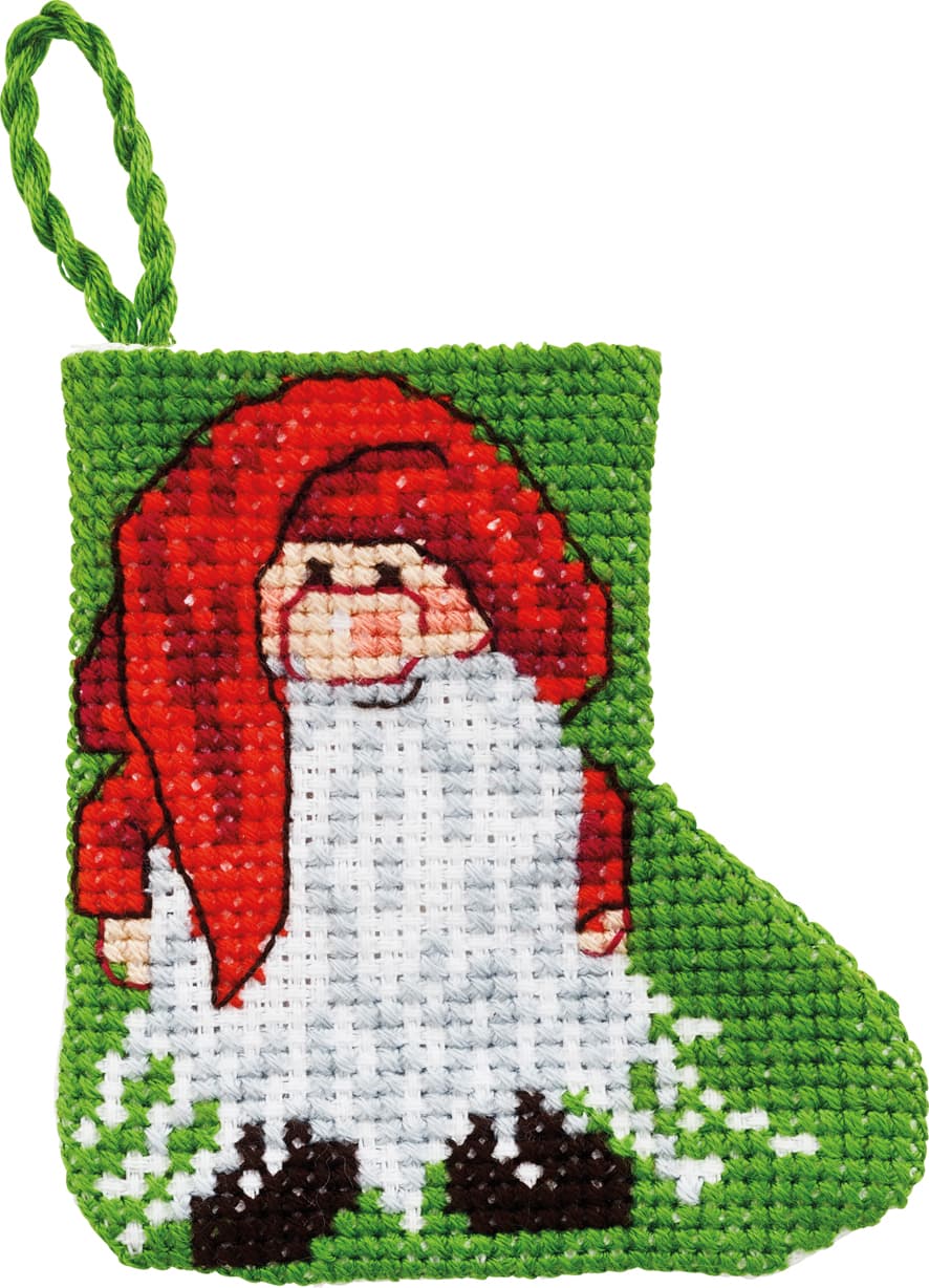 Julbroderi - Minipaket Jul med tomte - 01-2248