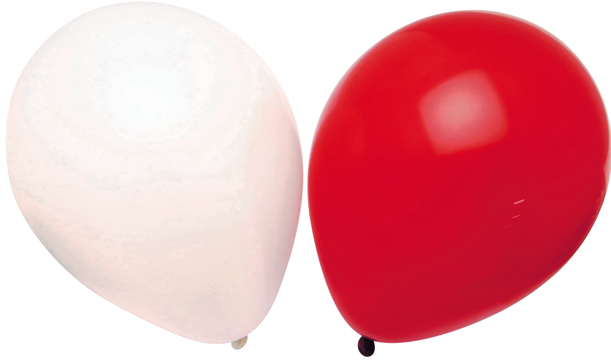 Ballonger 12 st Röd & Vit - 253010
