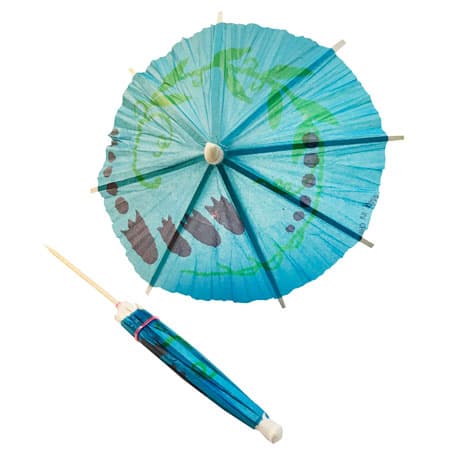 Paraplyer, papper och trä 6 st - 253059