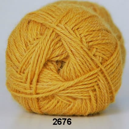 Hjerte Alpaca - Alpaca ullgarn - fv 2676 Gul