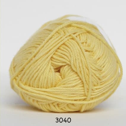 Cotton nr. 8 - Bomullsgarn - Virkgarn - fv 3040 Ljus Gul